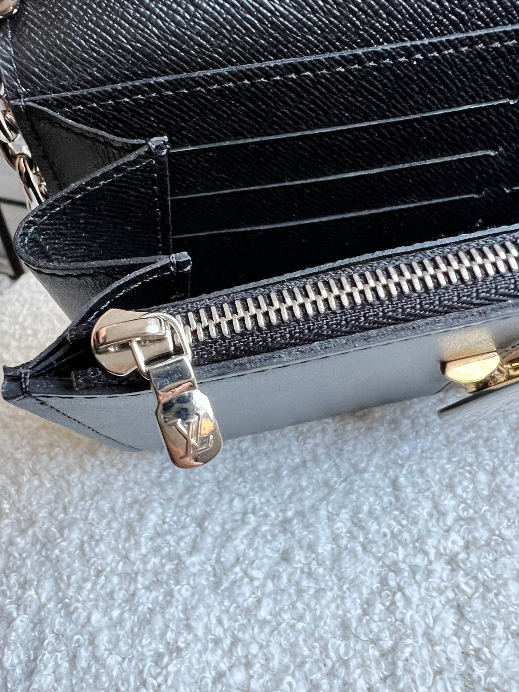 Louis Vuitton Reverse Monogram Studded Twist Chain Wallet