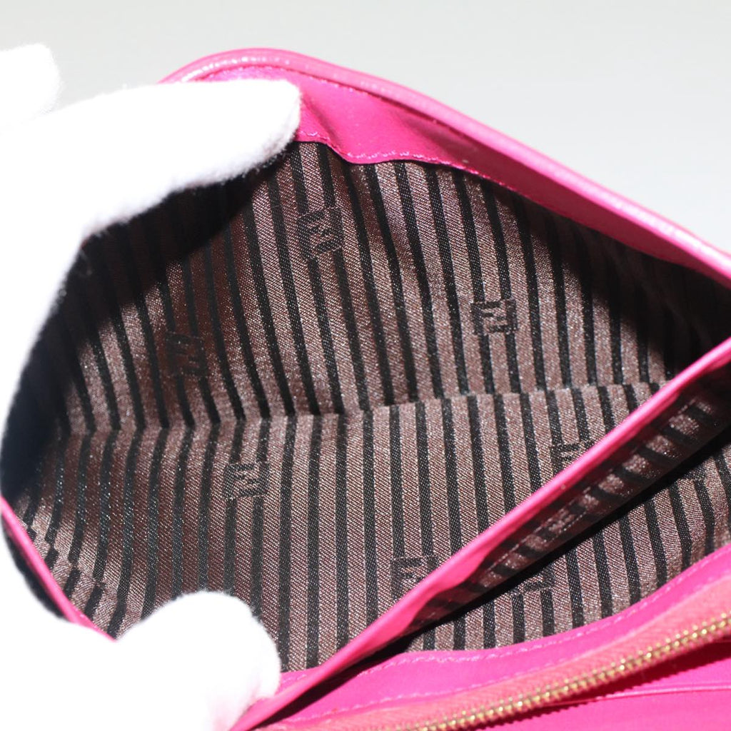 FENDI Long Wallet Patent leather Pink 51304