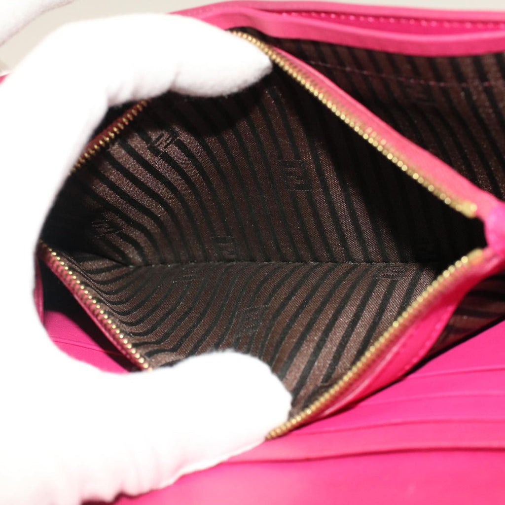 FENDI Long Wallet Patent leather Pink 51304