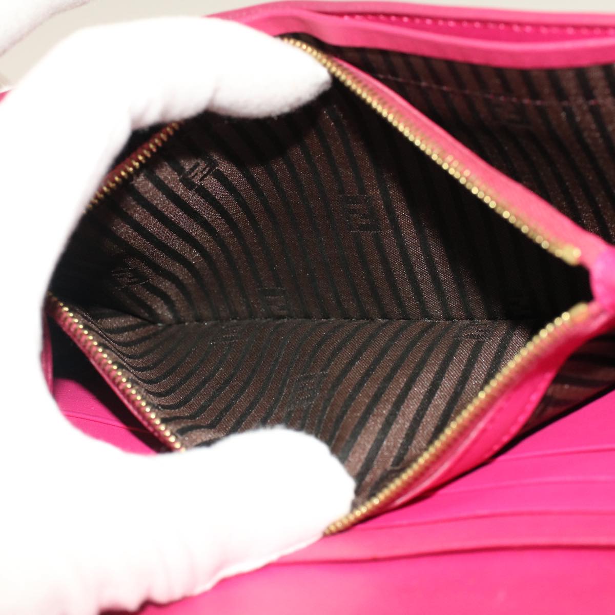 FENDI Long Wallet Patent leather Pink 51304
