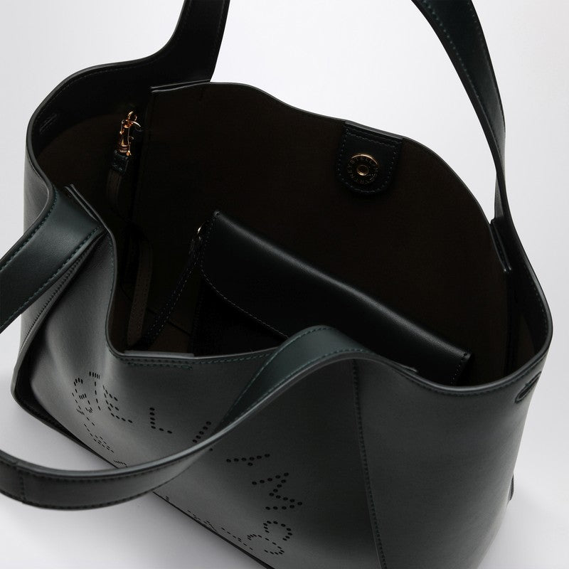 Stella Mccartney Dark Green Medium Stella Logo Bag Women