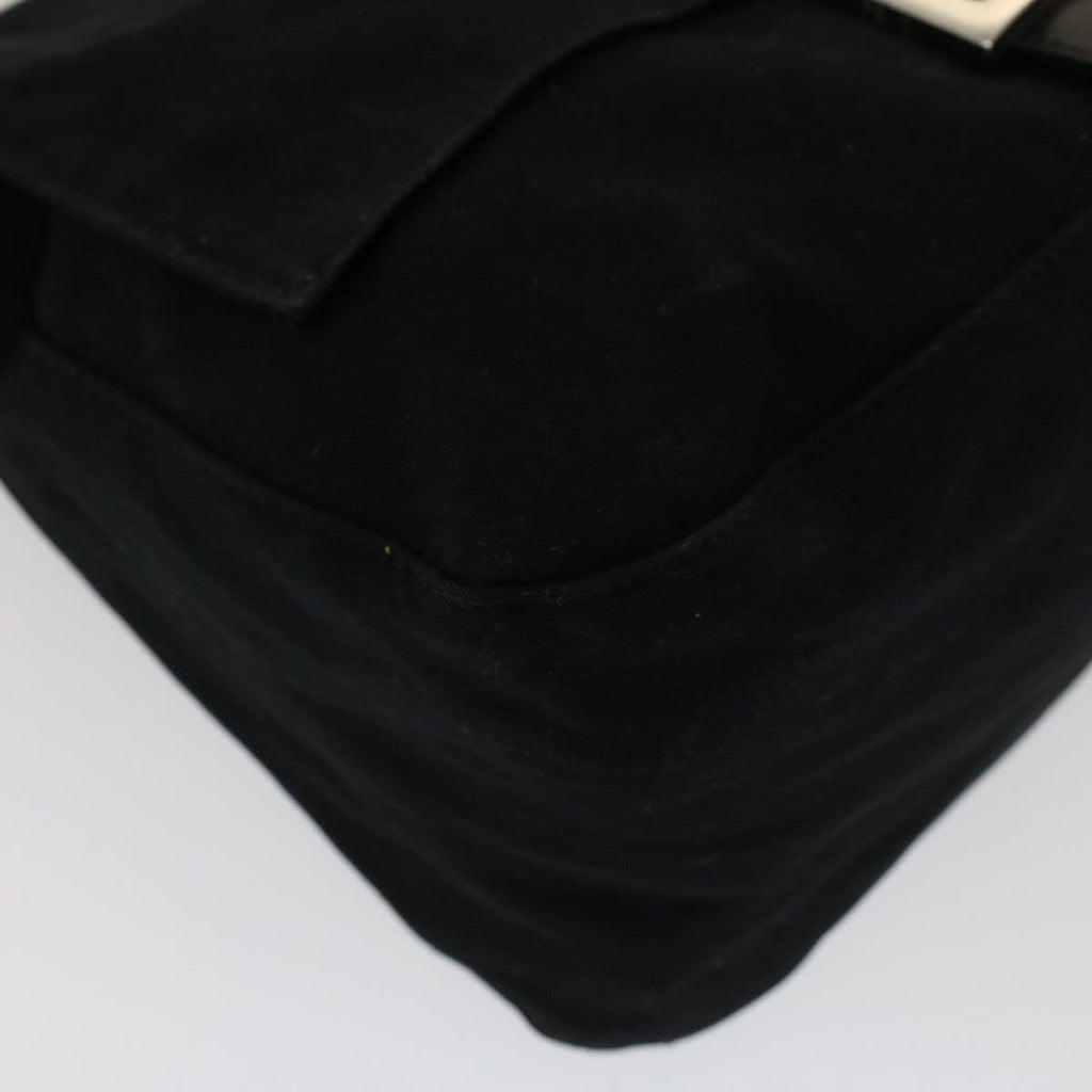 FENDI Mamma Baguette Shoulder Bag Nylon Black 51454