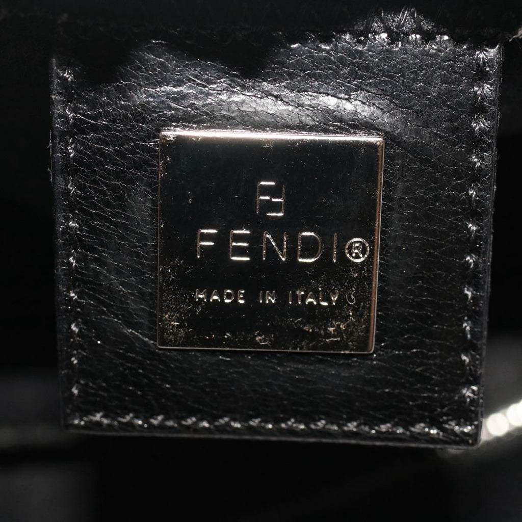 FENDI Mamma Baguette Shoulder Bag Nylon Black 51454