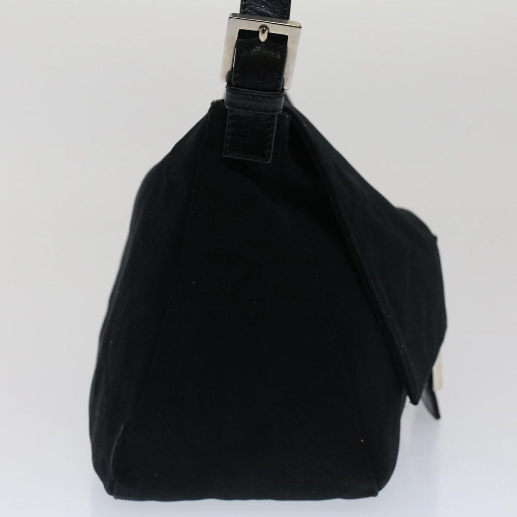 FENDI Mamma Baguette Shoulder Bag Nylon Black 51454