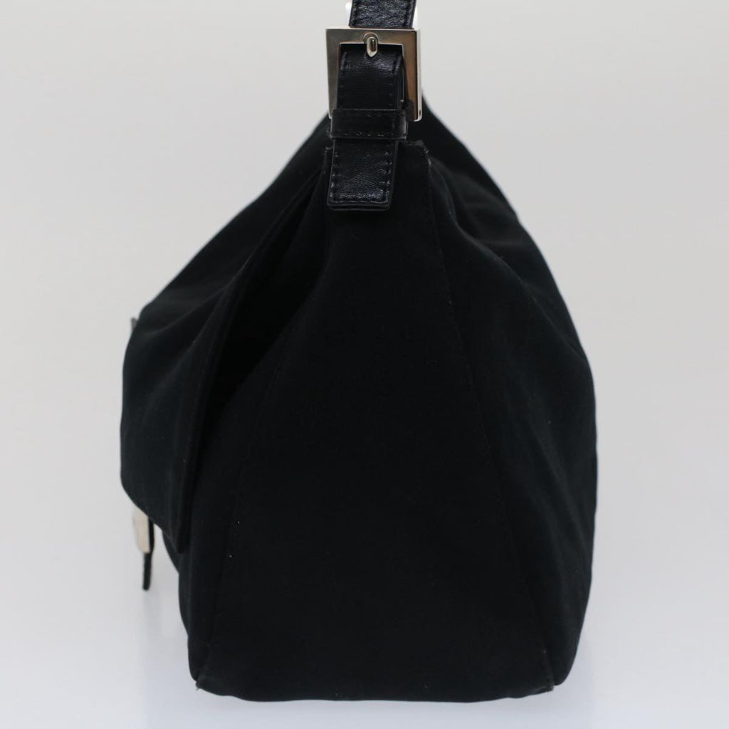 FENDI Mamma Baguette Shoulder Bag Nylon Black 51454