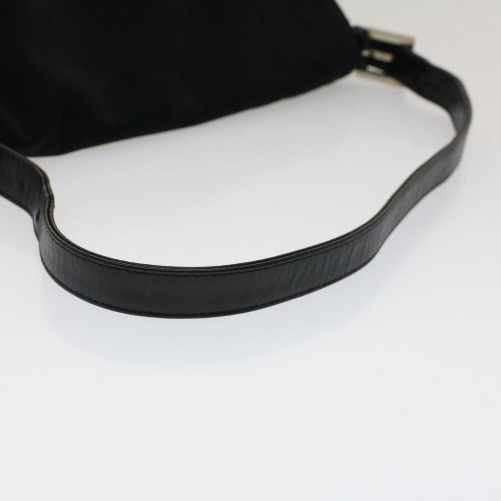 FENDI Mamma Baguette Shoulder Bag Nylon Black 51454