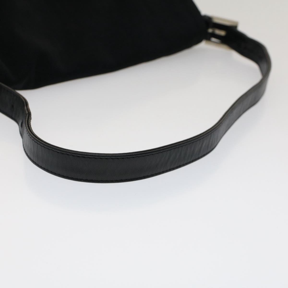 FENDI Mamma Baguette Shoulder Bag Nylon Black 51454