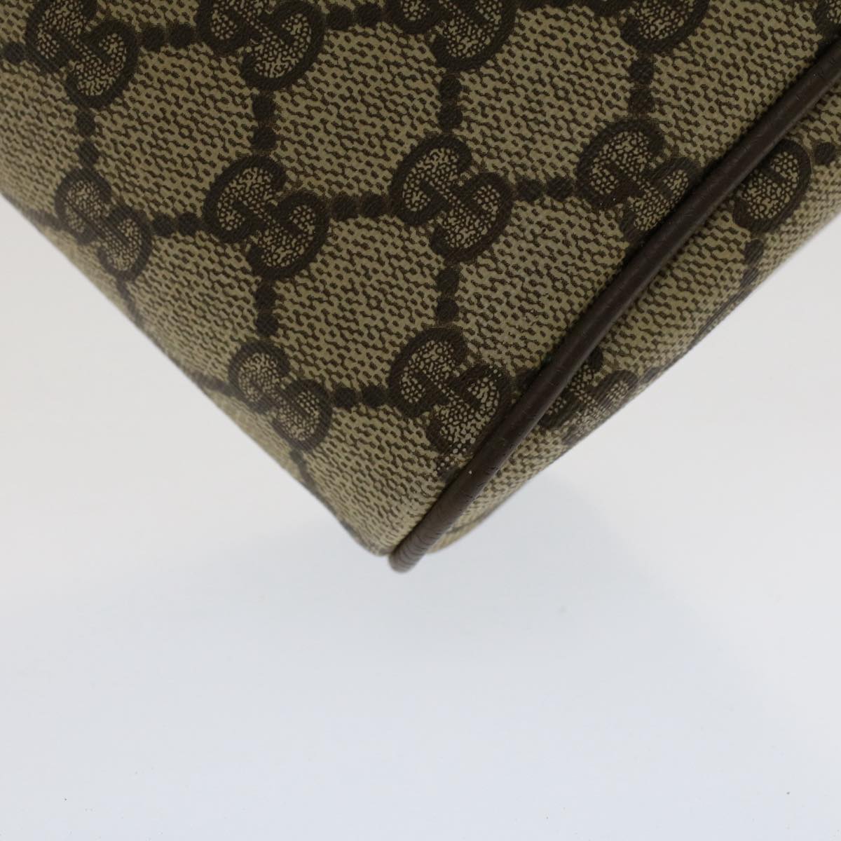 GUCCI GG Canvas Web Sherry Line Clutch Bag Beige Red 89•01•012 51465
