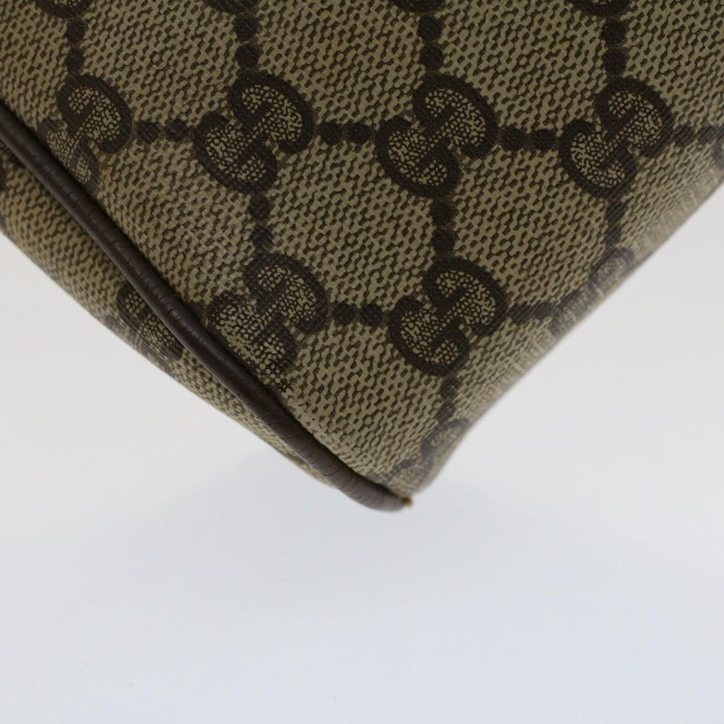 GUCCI GG Canvas Web Sherry Line Clutch Bag Beige Red 89•01•012 51465