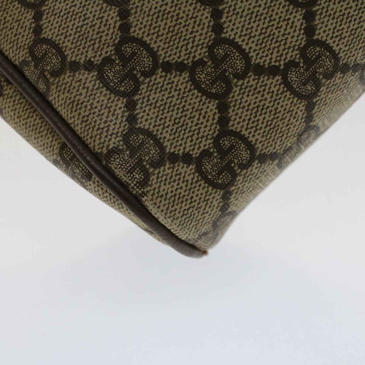 GUCCI GG Canvas Web Sherry Line Clutch Bag Beige Red 89•01•012 51465
