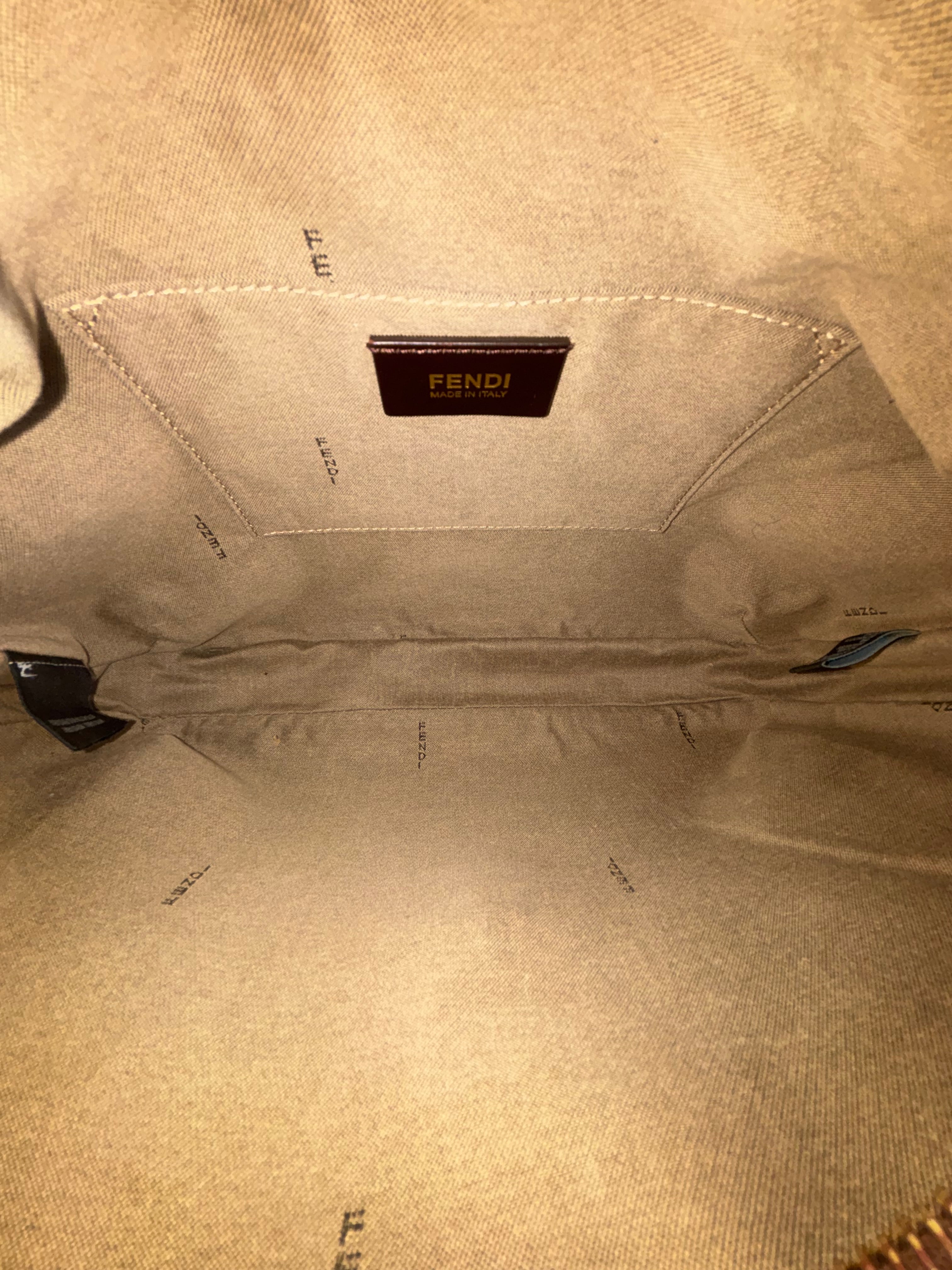 FENDI Brown Zucchino Spalmati Messenger