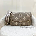 LV Diane PM in Tourterelle (Grey) / Creme Giant Monogram Empreinte Leather and GHW