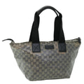 GUCCI GG Crystal Shoulder Bag Coated Canvas Navy Silver 131230 51637