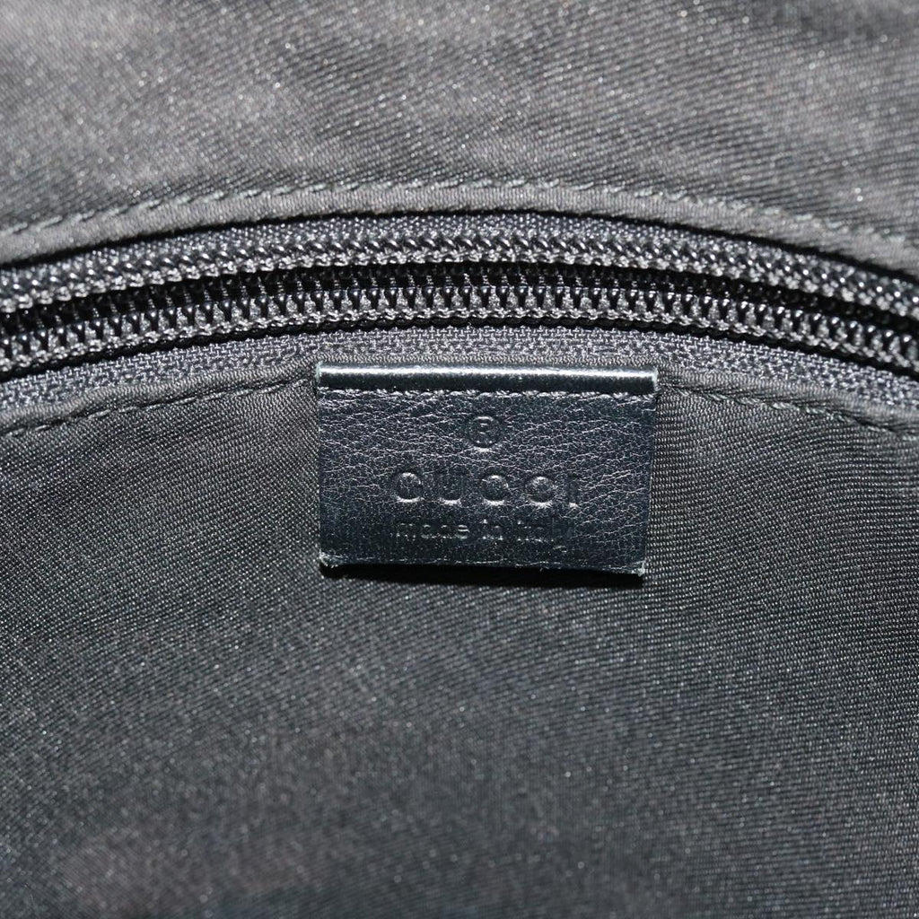 GUCCI GG Crystal Shoulder Bag Coated Canvas Navy Silver 131230 51637