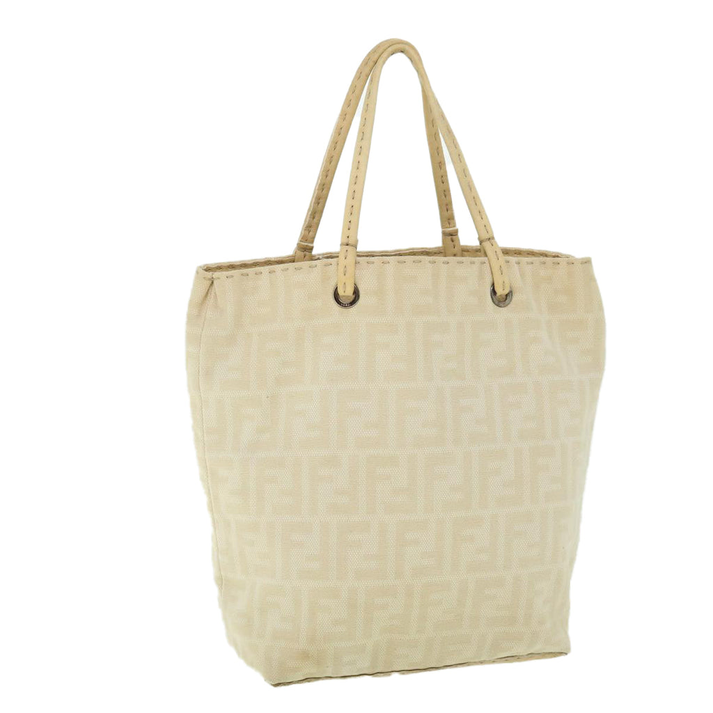 FENDI Zucca Canvas Celeria Tote Bag Beige 51655