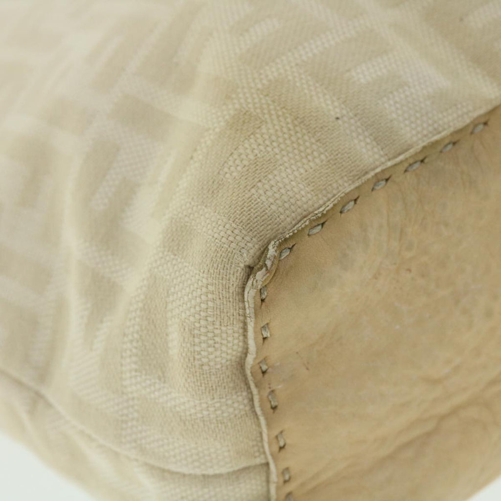 FENDI Zucca Canvas Celeria Tote Bag Beige 51655