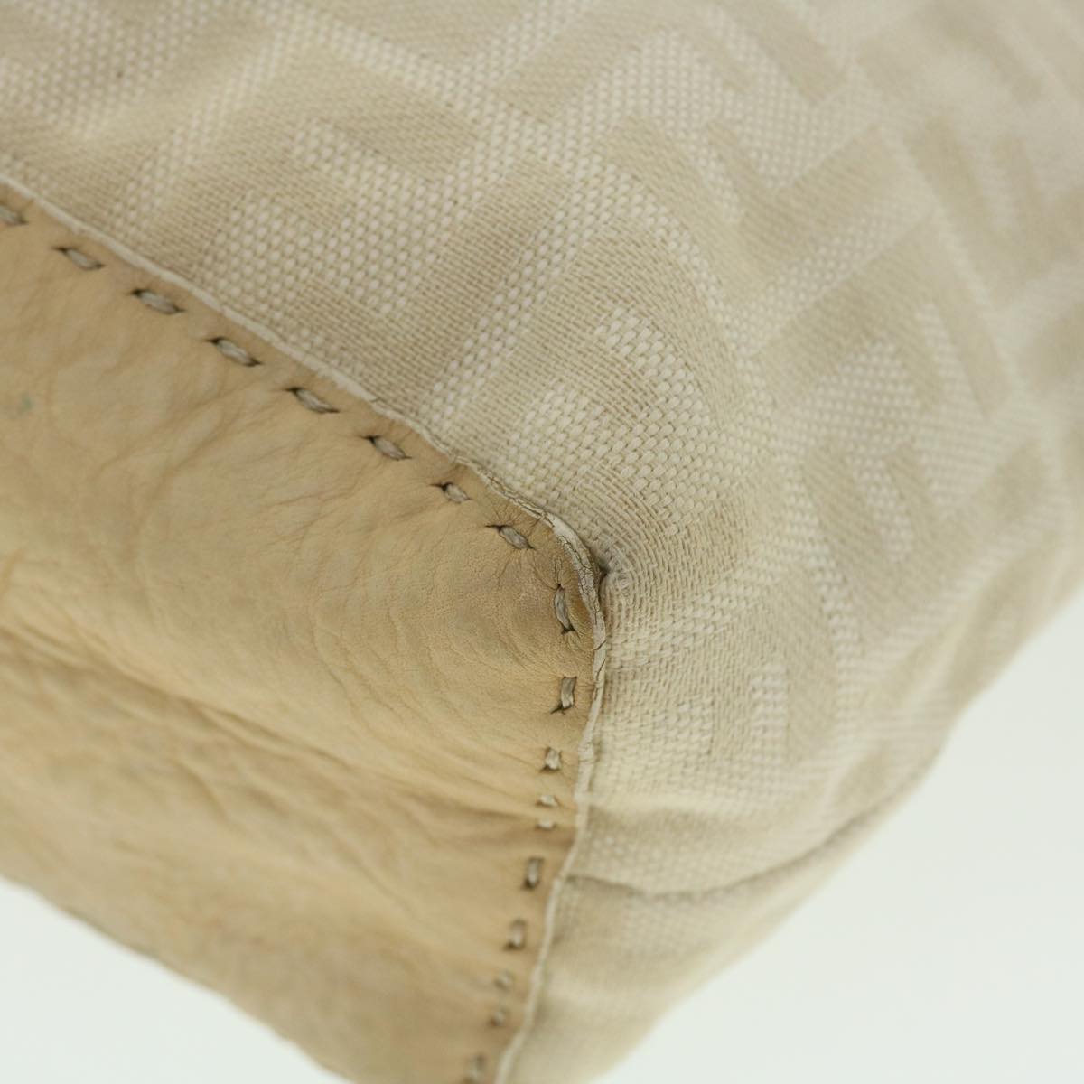 FENDI Zucca Canvas Celeria Tote Bag Beige 51655