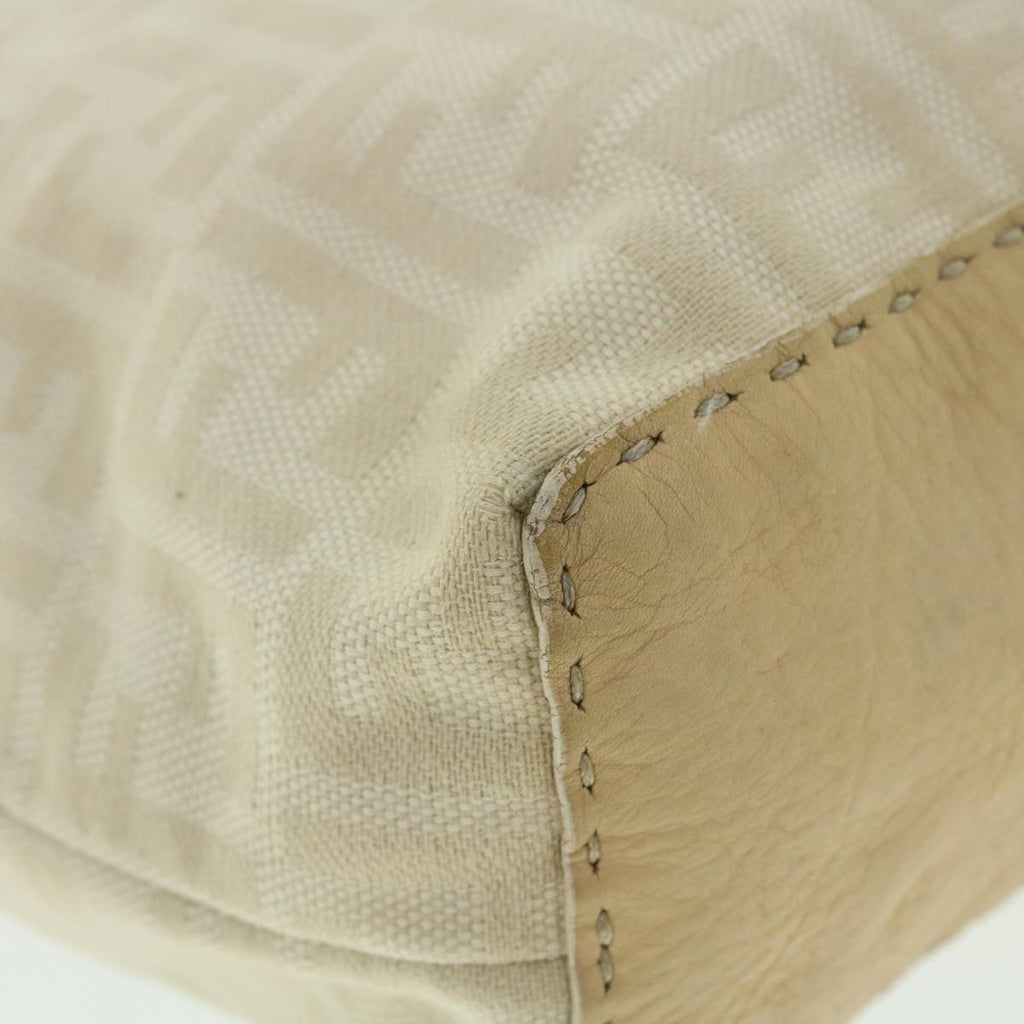FENDI Zucca Canvas Celeria Tote Bag Beige 51655