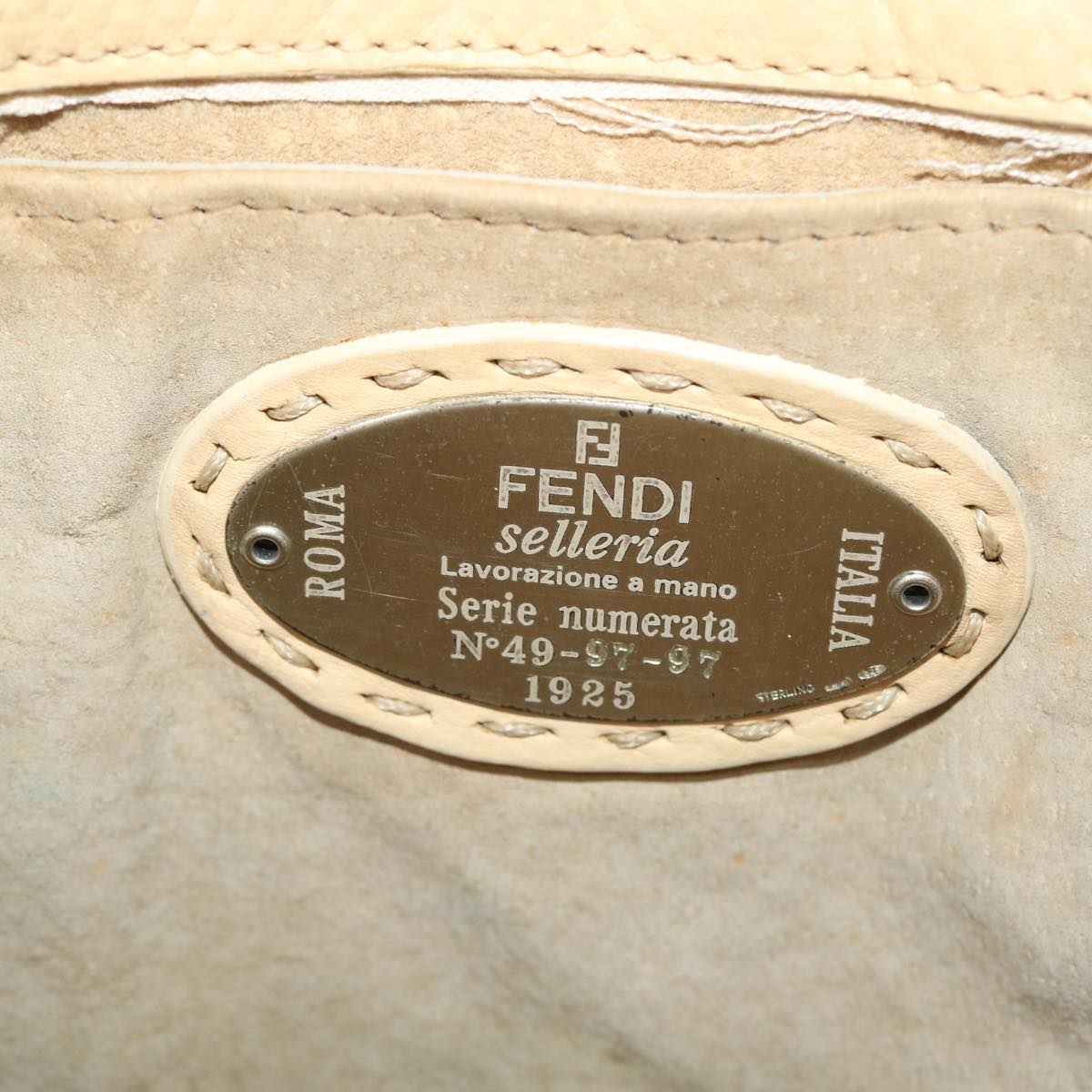 FENDI Zucca Canvas Celeria Tote Bag Beige 51655