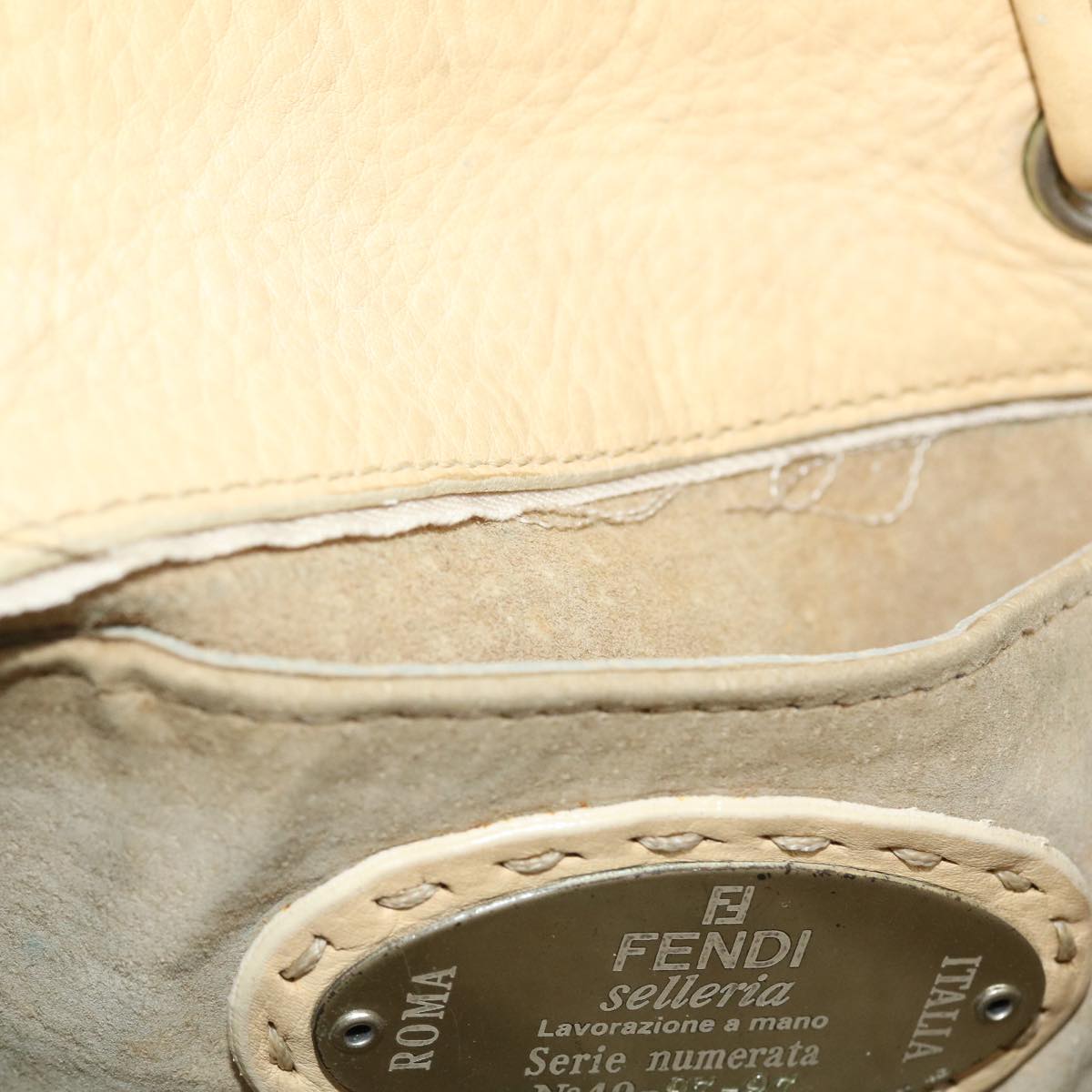 FENDI Zucca Canvas Celeria Tote Bag Beige 51655