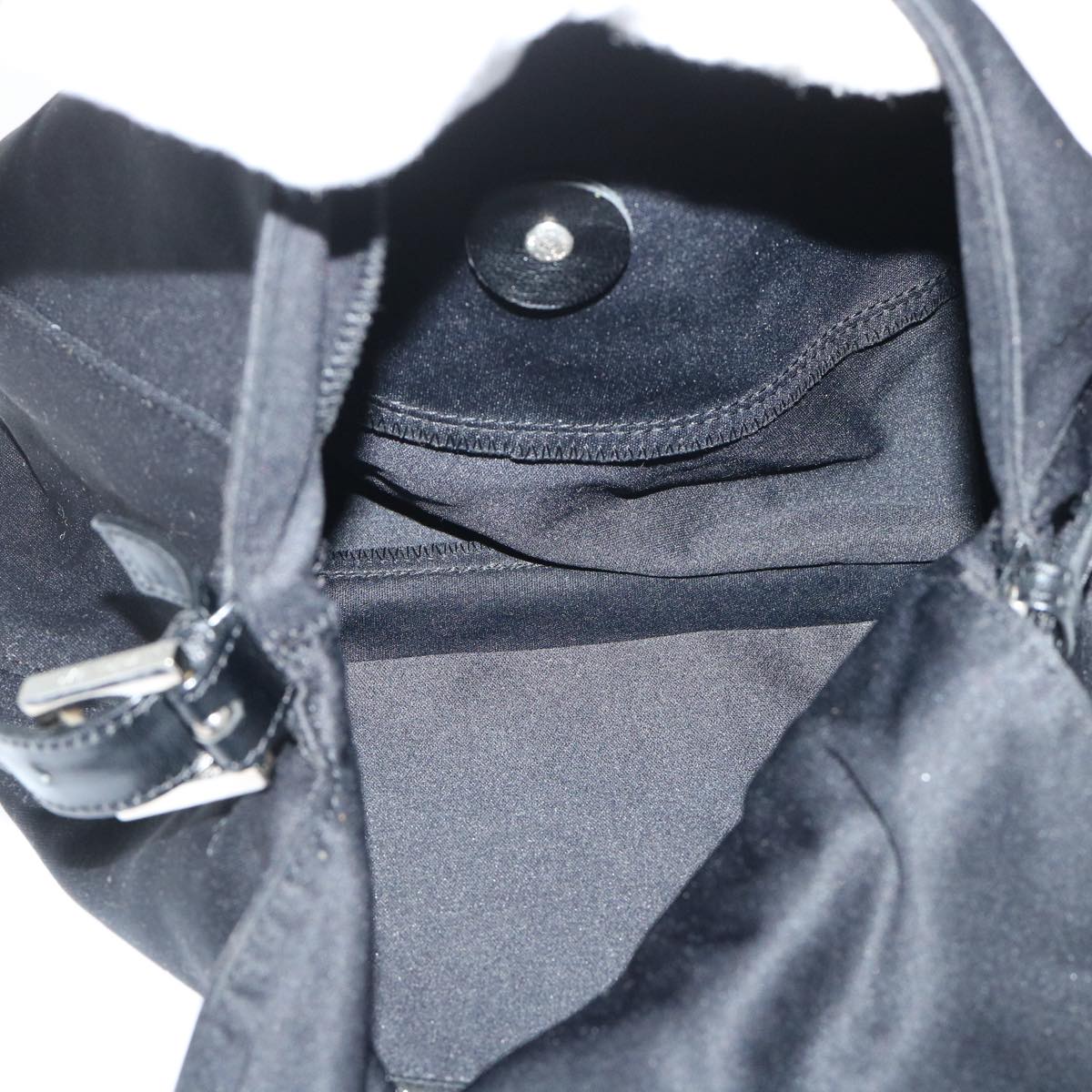 FENDI Mamma Baguette Shoulder Bag Nylon Black 51656