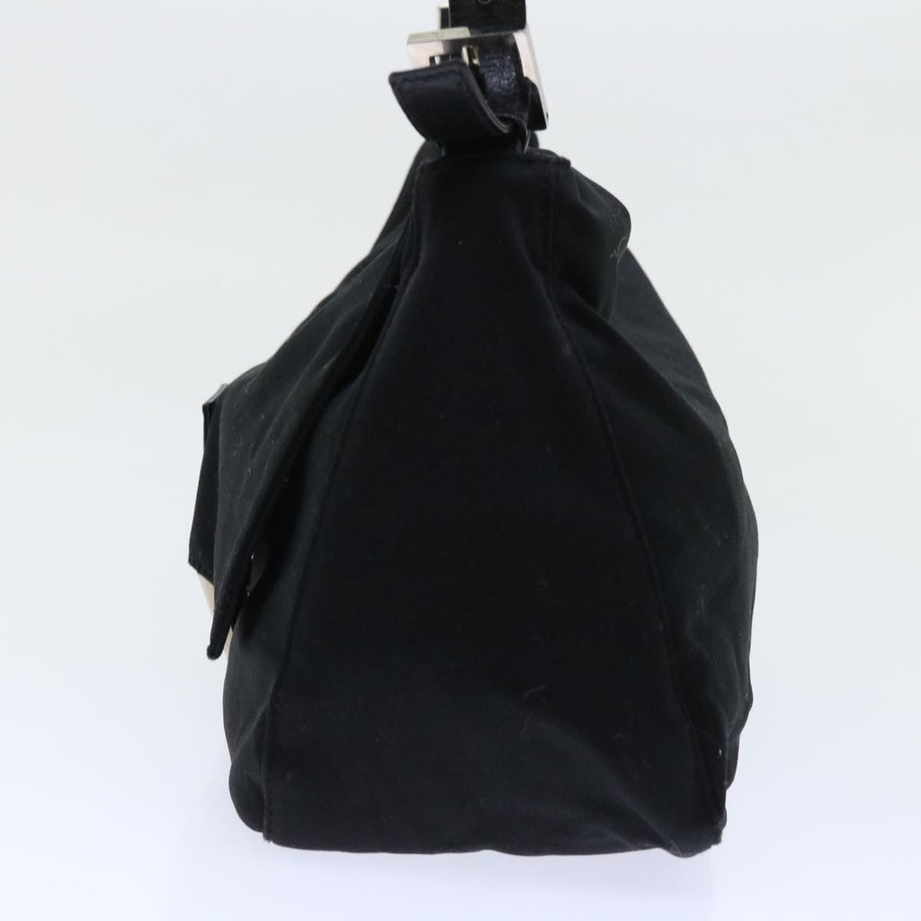 FENDI Mamma Baguette Shoulder Bag Nylon Black 51656