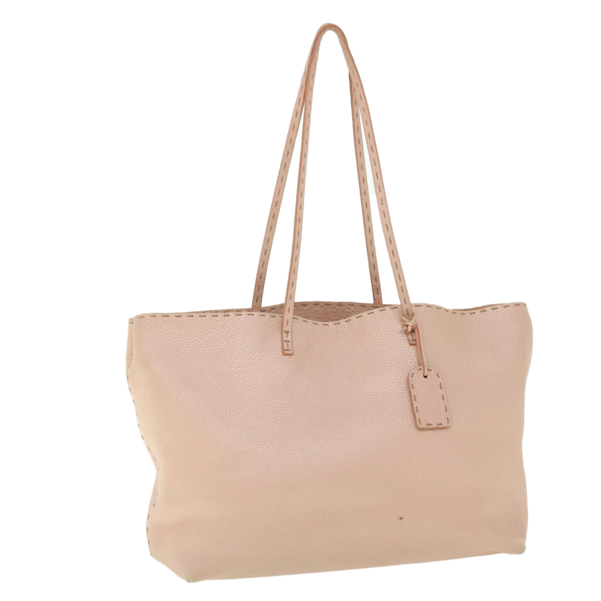 FENDI Celeria Tote Bag Leather Pink 51657