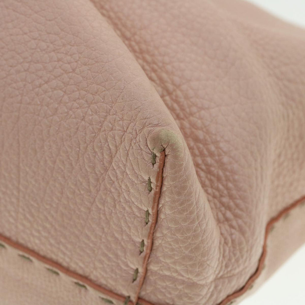 FENDI Celeria Tote Bag Leather Pink 51657