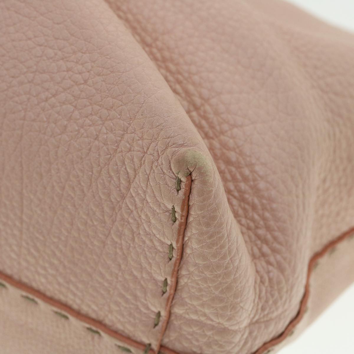 FENDI Celeria Tote Bag Leather Pink 51657