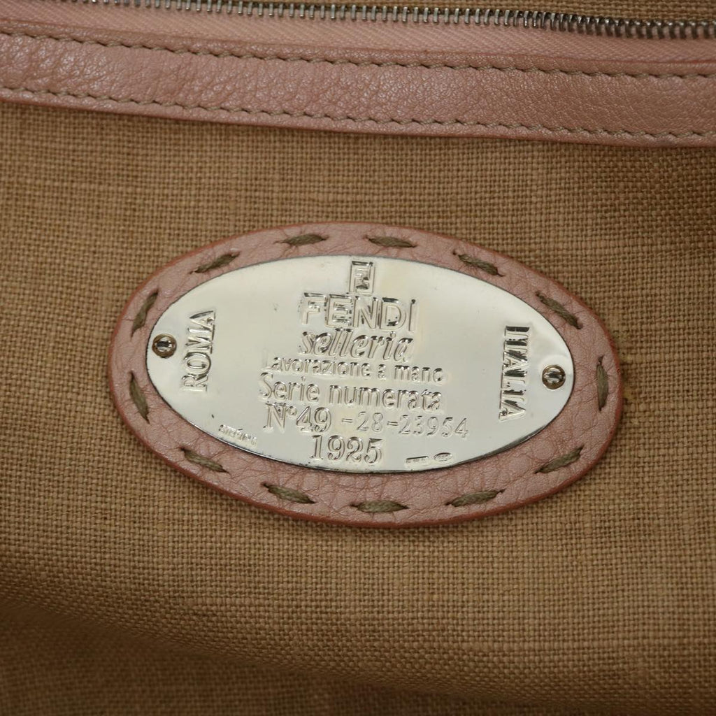 FENDI Celeria Tote Bag Leather Pink 51657