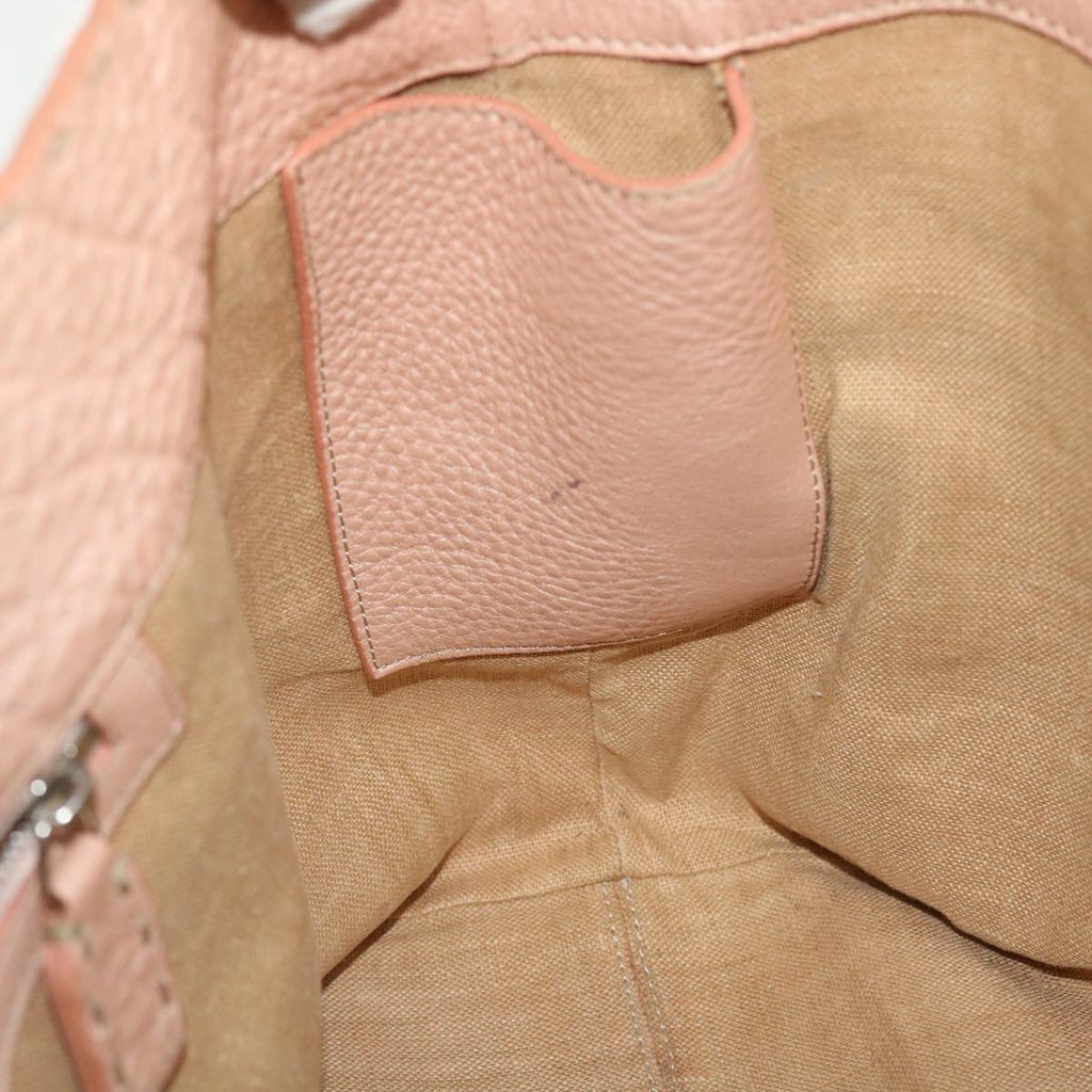 FENDI Celeria Tote Bag Leather Pink 51657