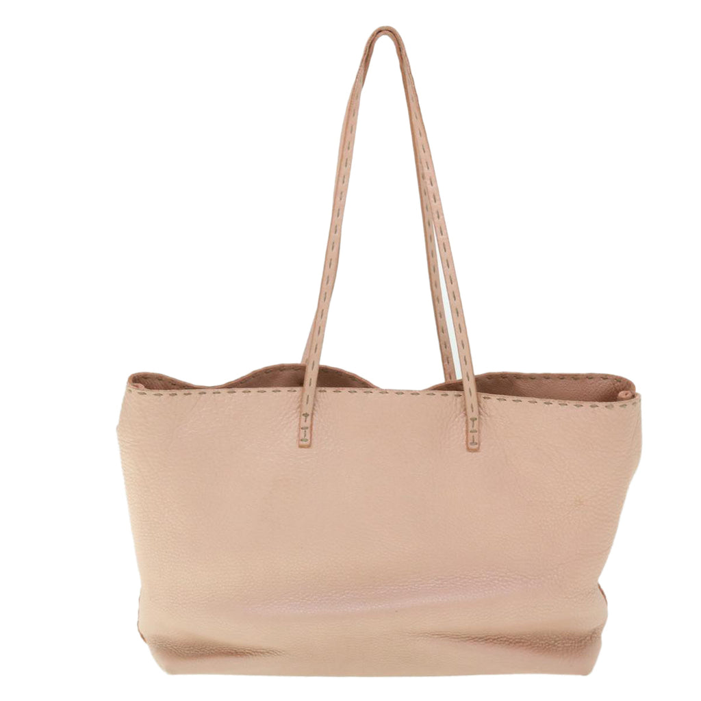 FENDI Celeria Tote Bag Leather Pink 51657
