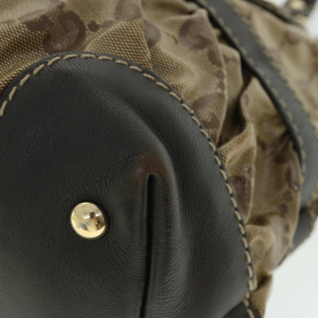 GUCCI GG Crystal Canvas Shoulder Bag Coated Canvas Beige 51842