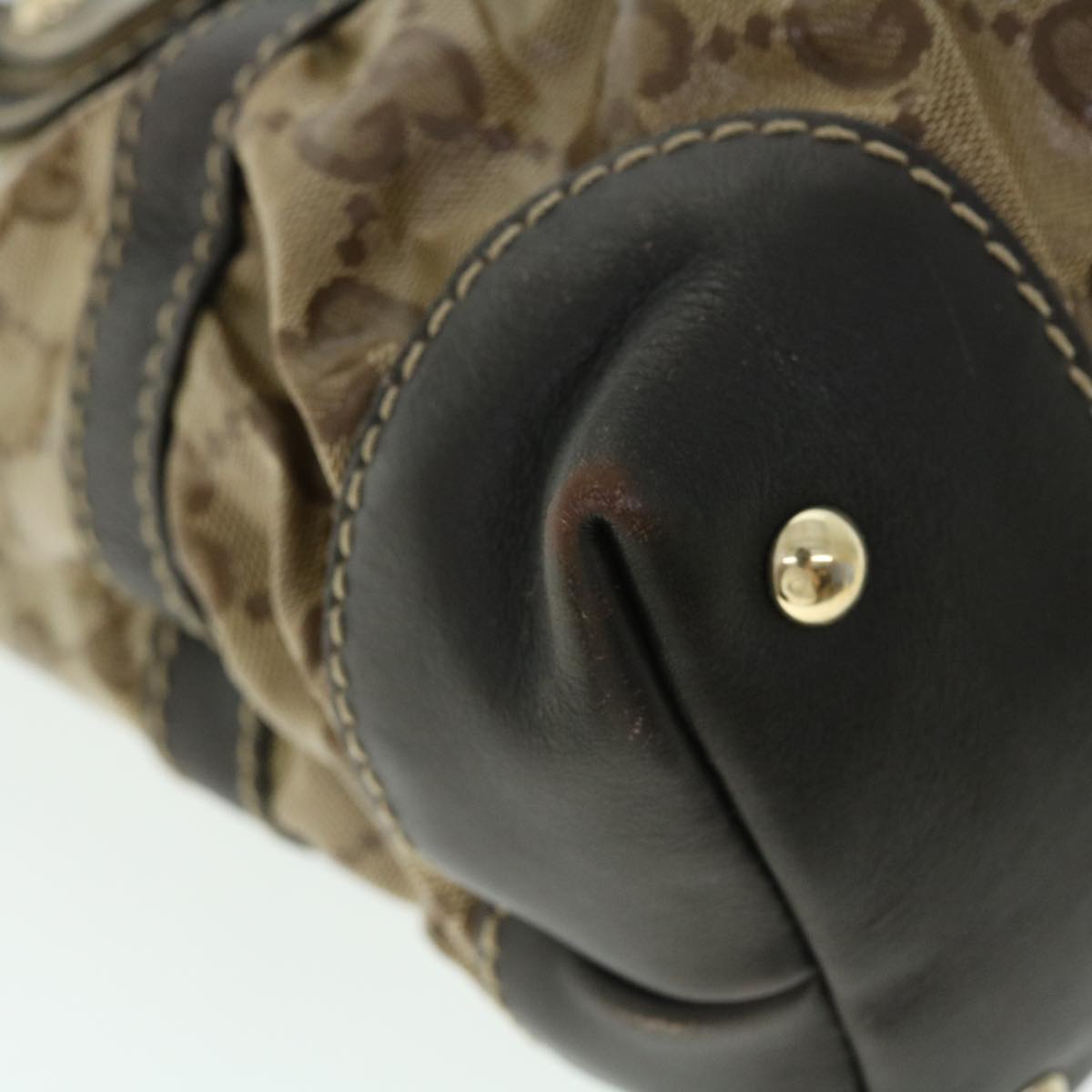 GUCCI GG Crystal Canvas Shoulder Bag Coated Canvas Beige 51842