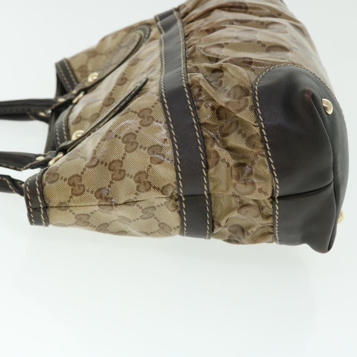 GUCCI GG Crystal Canvas Shoulder Bag Coated Canvas Beige 51842