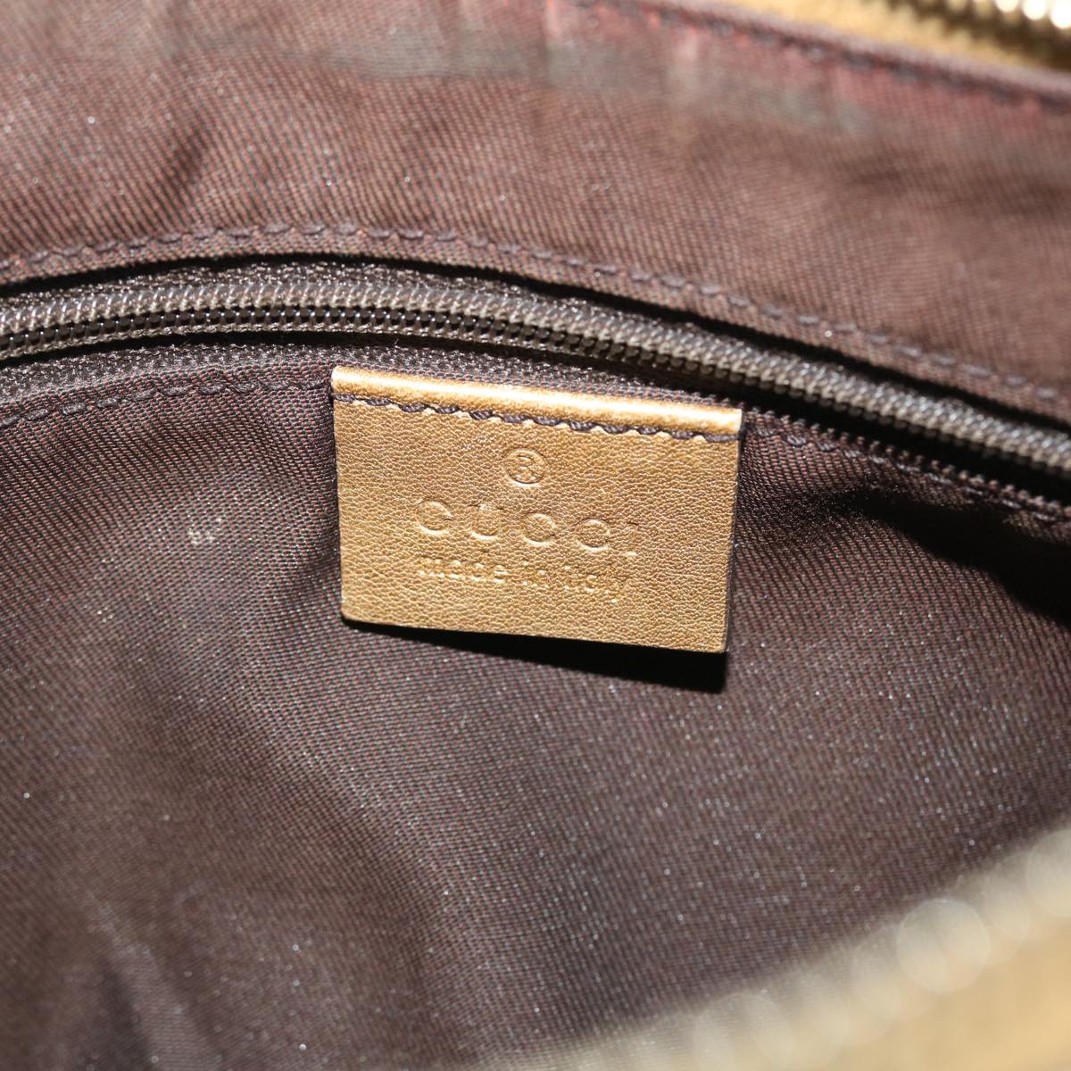 GUCCI GG Crystal Canvas Shoulder Bag Coated Canvas Gold Tone 190525 51845