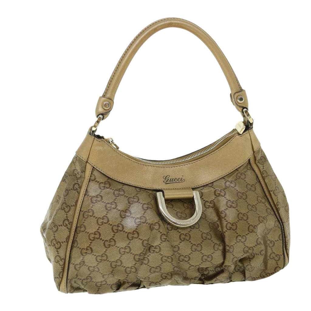 GUCCI GG Crystal Canvas Shoulder Bag Coated Canvas Gold Tone 190525 51845