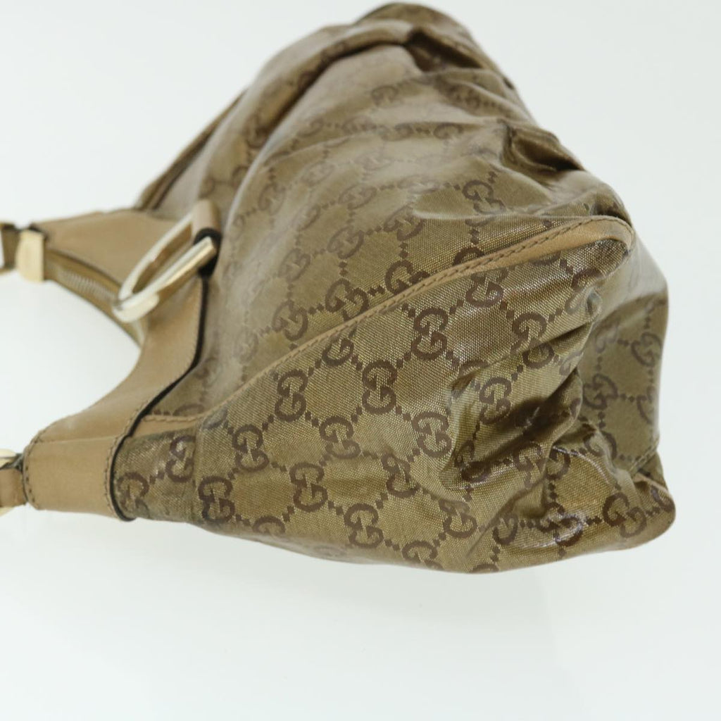 GUCCI GG Crystal Canvas Shoulder Bag Coated Canvas Gold Tone 190525 51845