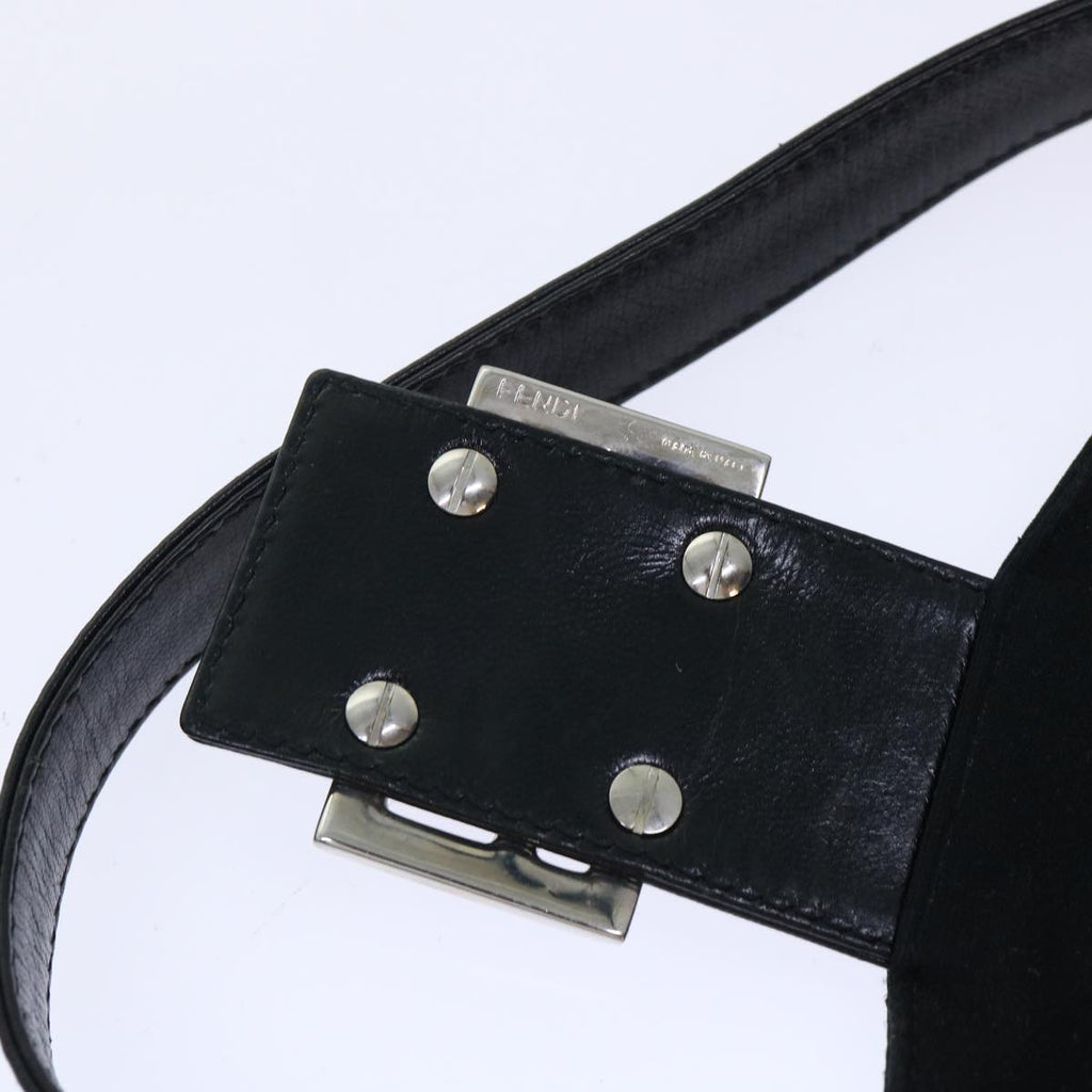 FENDI Mamma Baguette Shoulder Bag Nylon Black 51886