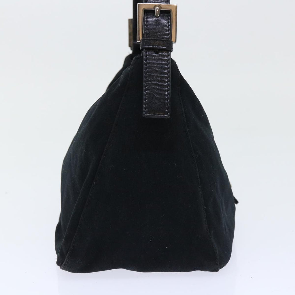 FENDI Mamma Baguette Shoulder Bag Nylon Black 51886