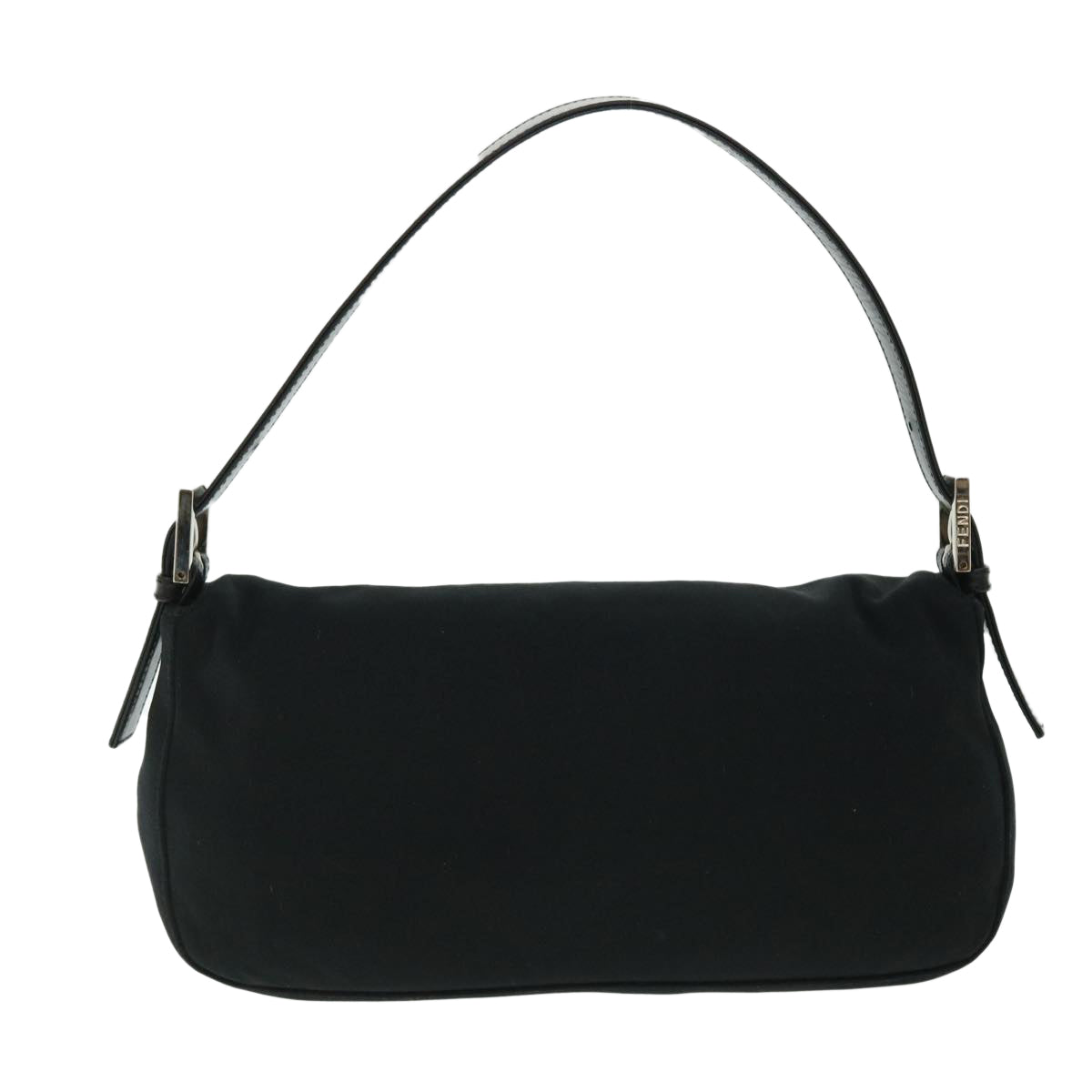 FENDI Mamma Baguette Shoulder Bag Nylon Black 51887