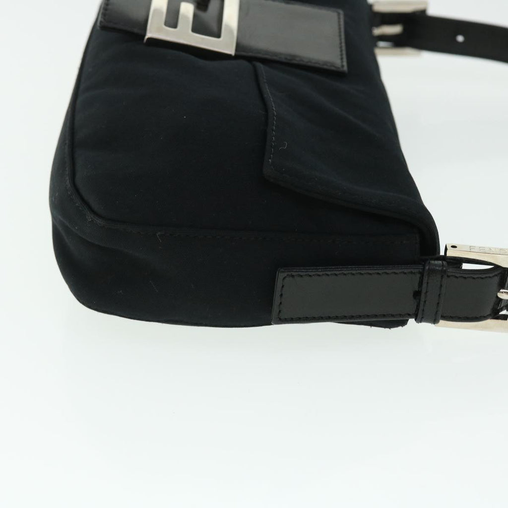 FENDI Mamma Baguette Shoulder Bag Nylon Black 51887