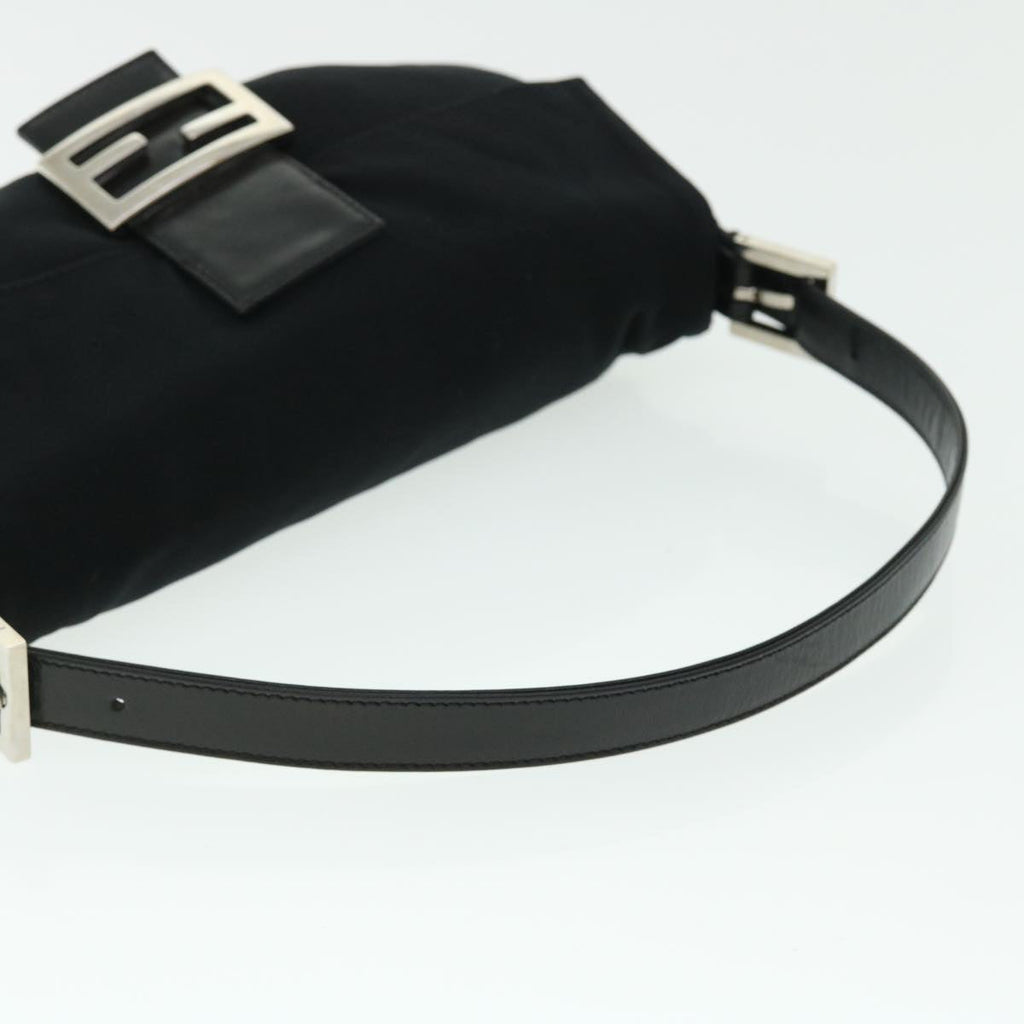 FENDI Mamma Baguette Shoulder Bag Nylon Black 51887