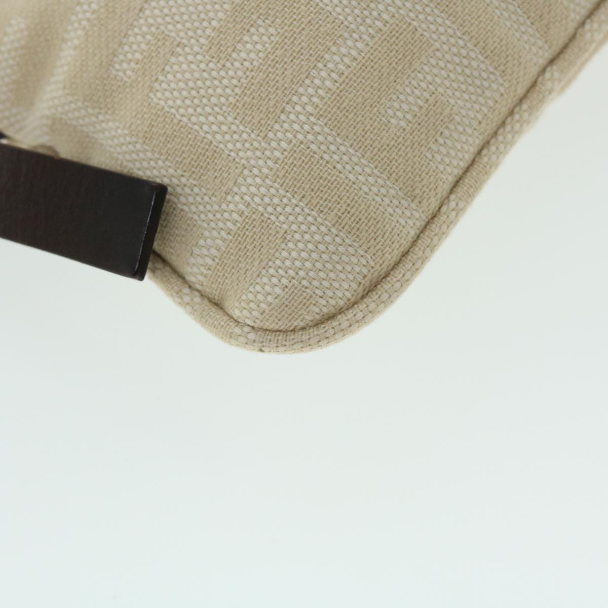 FENDI Zucca Canvas Mamma Baguette Shoulder Bag Beige 51888