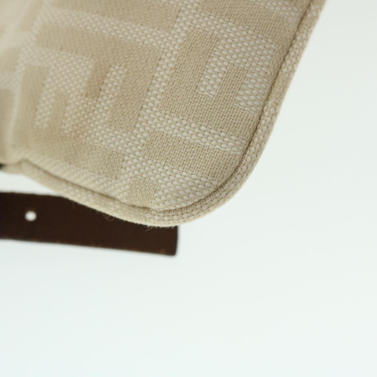 FENDI Zucca Canvas Mamma Baguette Shoulder Bag Beige 51888