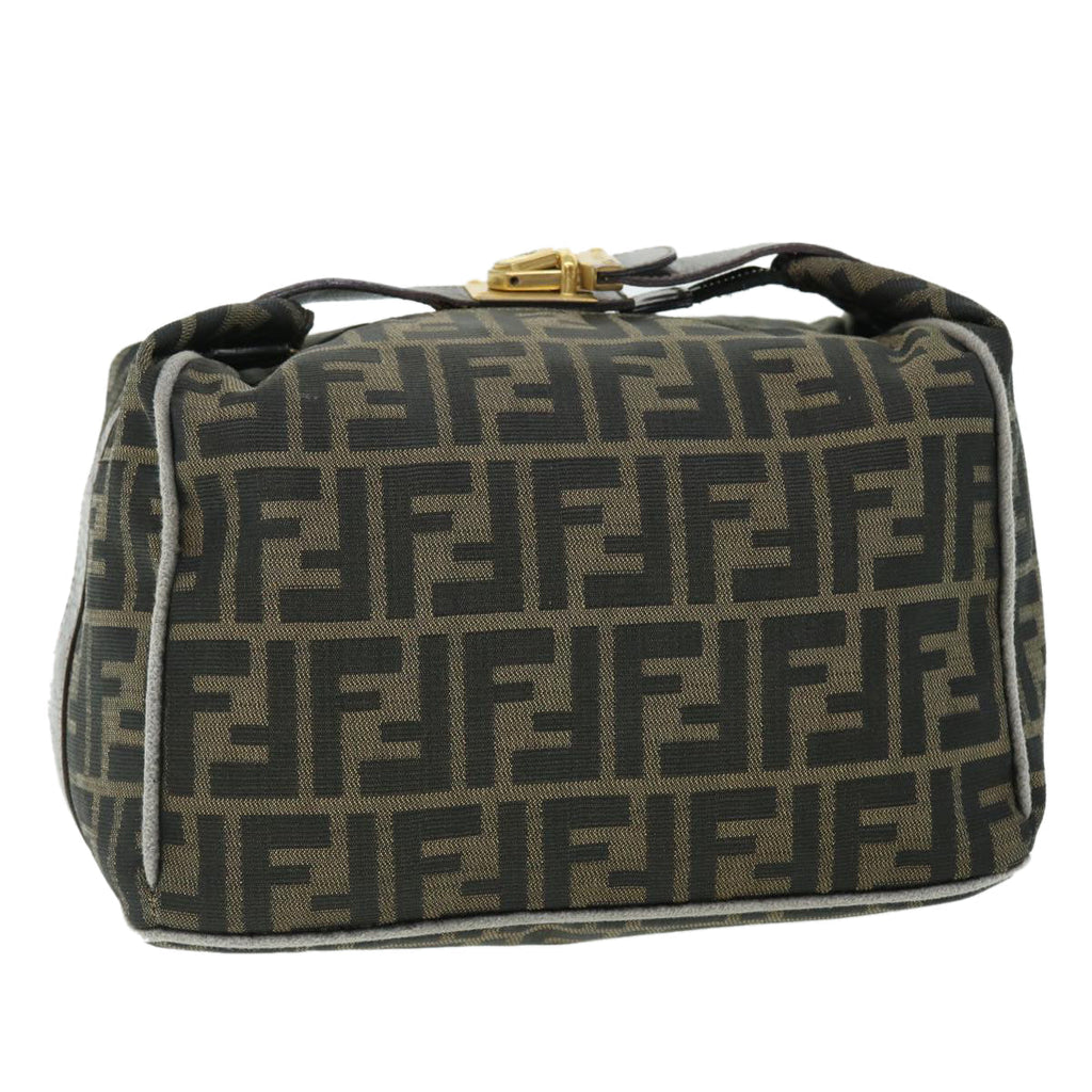 FENDI Zucca Canvas Vanity pouch Hand Bag Nylon Brown Black purple 51889