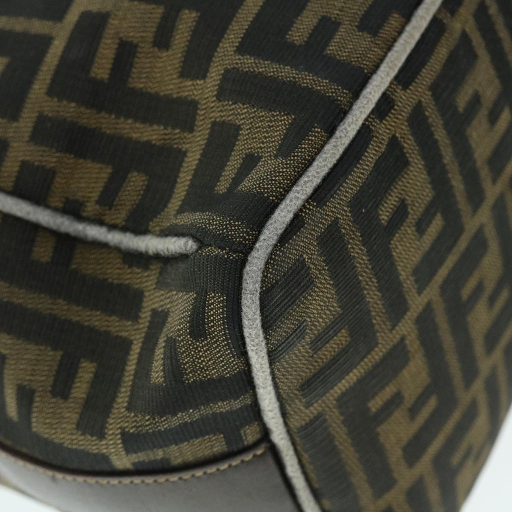 FENDI Zucca Canvas Vanity pouch Hand Bag Nylon Brown Black purple 51889