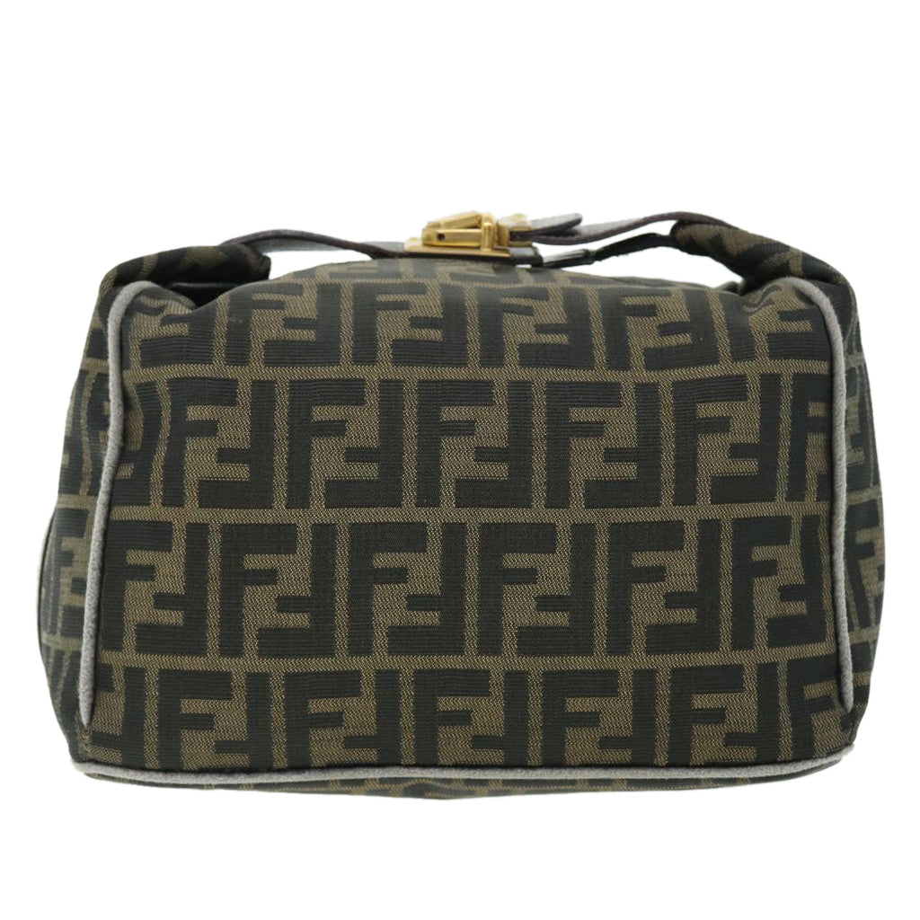 FENDI Zucca Canvas Vanity pouch Hand Bag Nylon Brown Black purple 51889