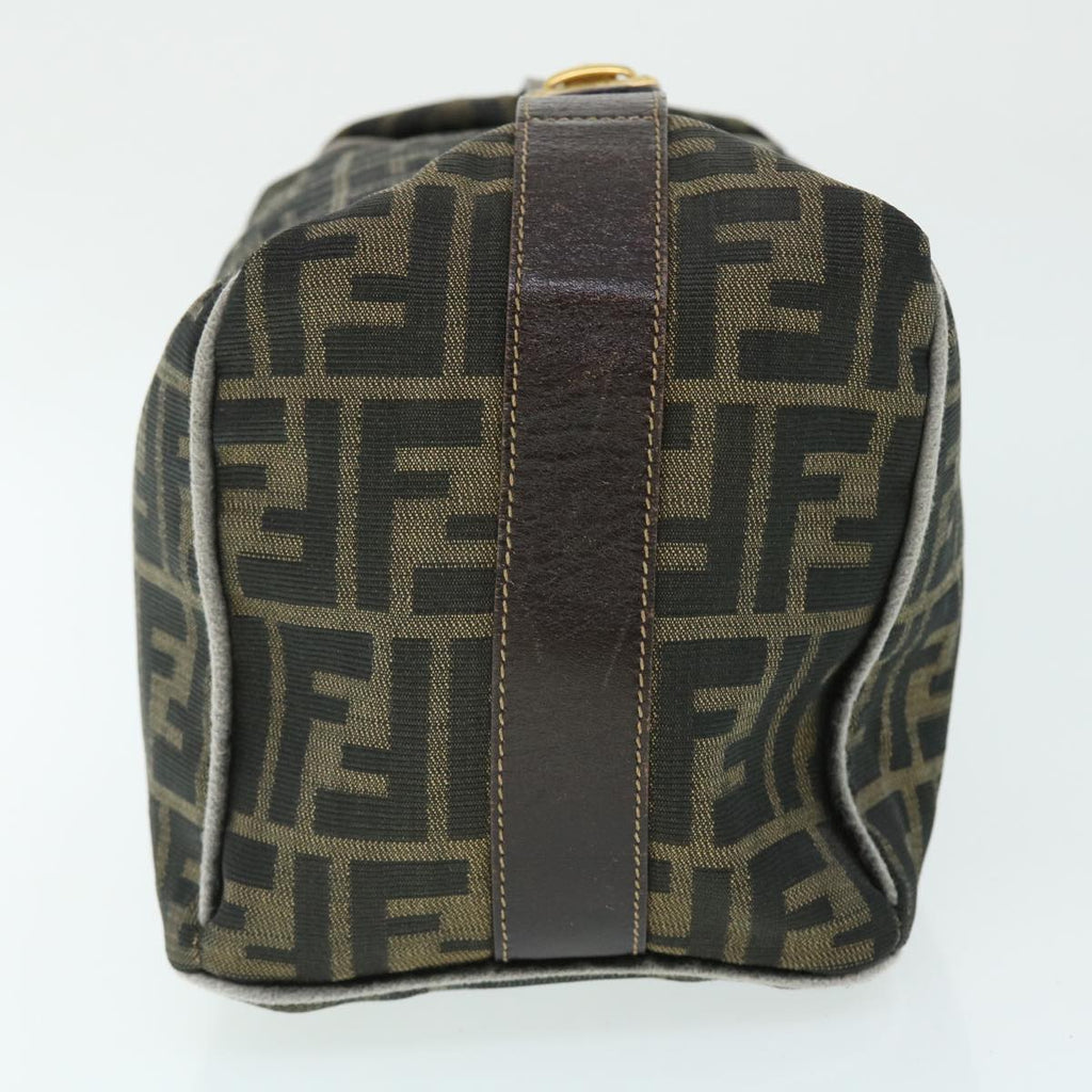 FENDI Zucca Canvas Vanity pouch Hand Bag Nylon Brown Black purple 51889