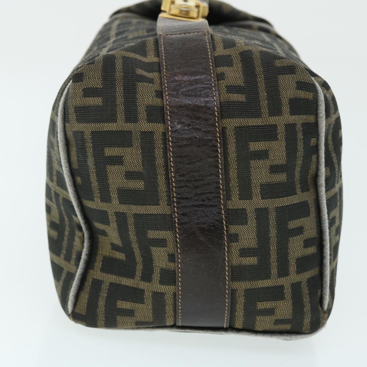 FENDI Zucca Canvas Vanity pouch Hand Bag Nylon Brown Black purple 51889